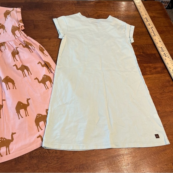 2 Tea Collection pink camel white jungle dresses size 7 100% cotton - Picture 9 of 9